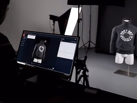animations à 360° de produits sur mannequins
